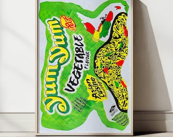 Playful Colors Risograph Print – Fun Graphic Art Poster – Modern Wall Decor A3