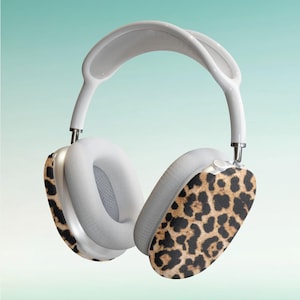 Snyggt leopardmönstrat AirPod Max-skal, djurmönstrat tillbehörsfodral, unik present till musikälskare, trendigt teknikskydd, modernt