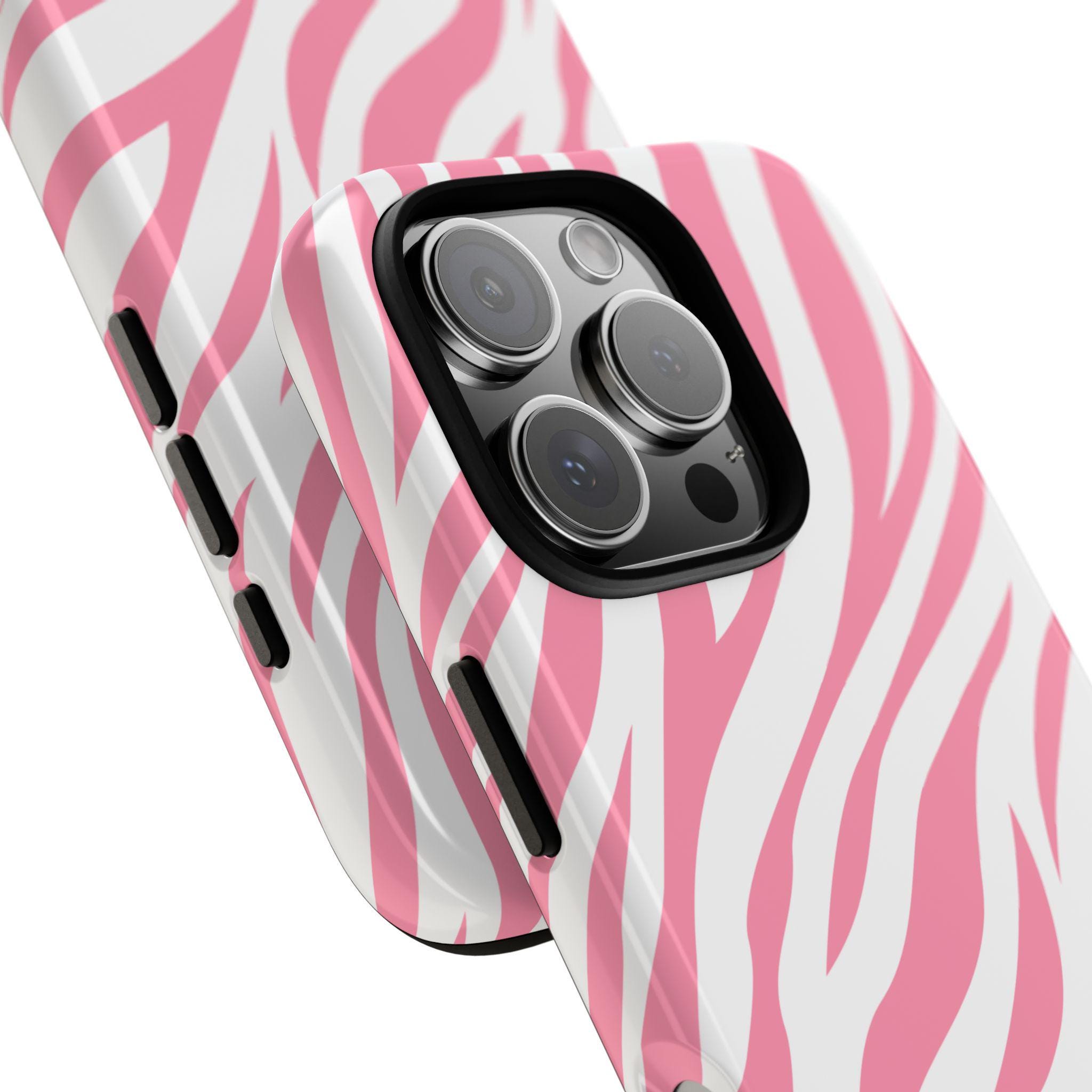 あいり ピンクゼブラ iPhoneケース あいり様専用 ピンクゼブラ iPhoneケース