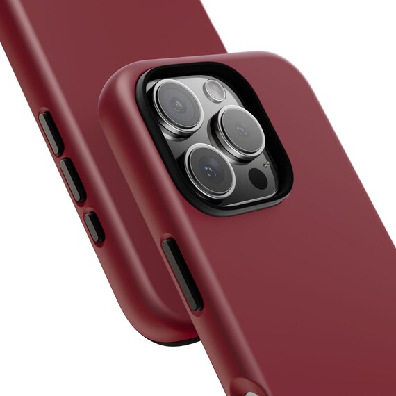 バーガンディのスマホケース、丈夫なバーガンディ色のiPhone 17用保護