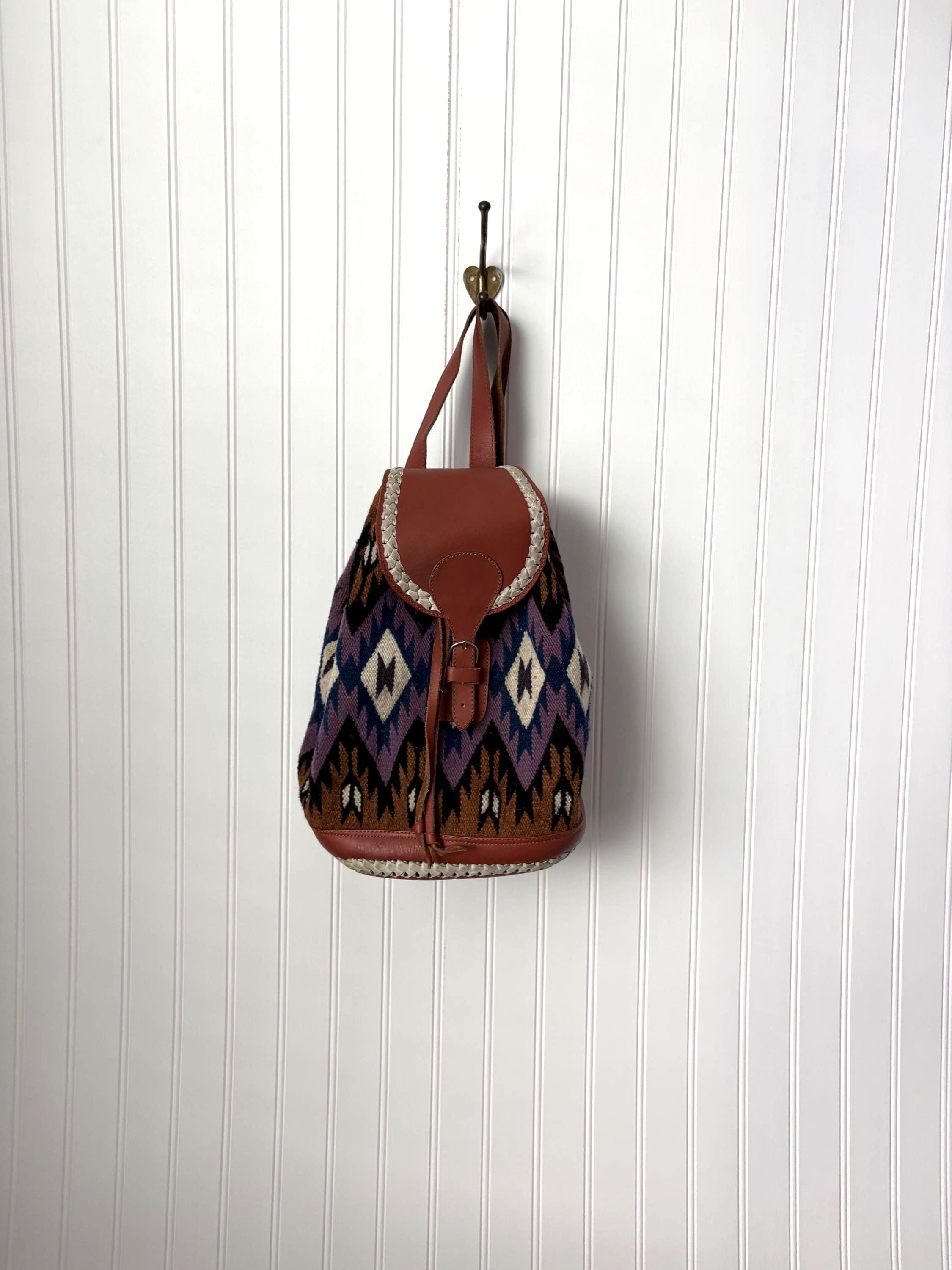 Vtg 90s Boho Owl Tapestry Mini Backpack Red Floral Woven Small Rucksack 90s Rucksack Mini Backpack - Etsy main image 4