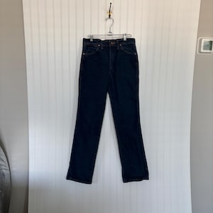 Vintage 1990s Wranglers dark denim straight leg jeans image 5