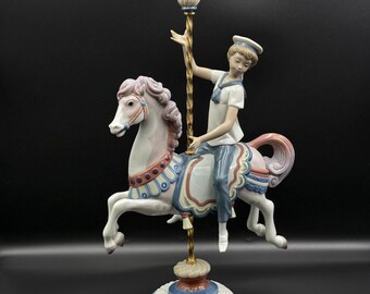 The Franklin Mint Fine Porcelain Carousel Tiger by Lynn Lupetti - Etsy