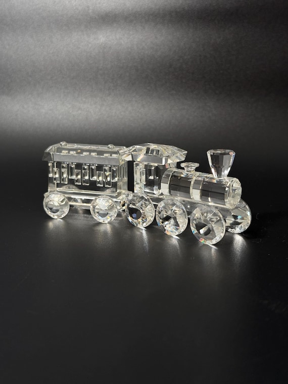 SWAROVSKI Train ６台セット Vintage Swarovski Crystal Train Set Figurines With Oval Mirror