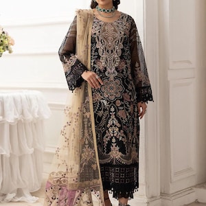 Pakistani Salwar Kameez | Indian Wedding Dress | Indian Salwar Kameez for Women | Ramsha Designer Salwar Suit | Custom Size
