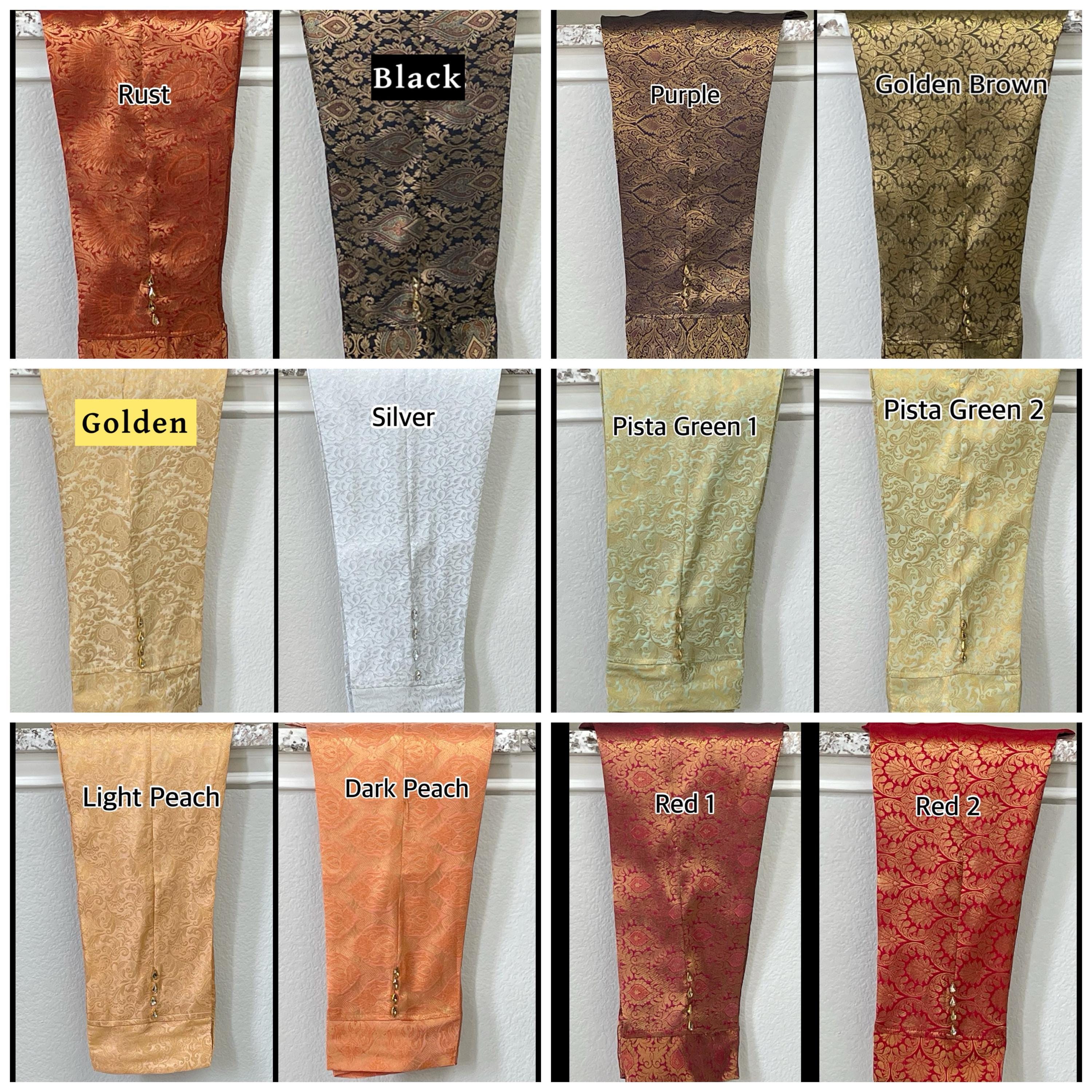 Pakistani Jamawar Cigarette Pants | Wedding Banarasi Trousers | Indian Ethnic Pants