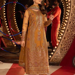Pakistani Salwar Kameez | Indian Wedding Dress | Indian Salwar Kameez for Women | Asim Jofa Designer Salwar Suit | Custom Size