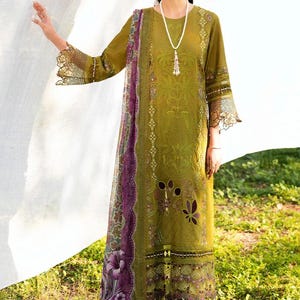 Pakistanische Rasenanzüge für Frauen | Indianer Rasenanzug | Rasen Shalwar Kameez für Frauen | Ramsha Designer Rasenanzug | Benutzerdefinierte Größe