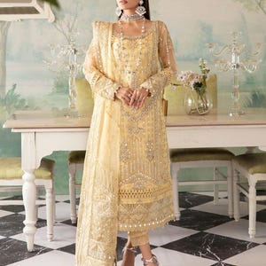 Pakistanische Salwar Kameez | Indisches Brautkleid | Indischer Salwar Kameez für Frauen | Gulaal Designer Salwar Anzug | Benutzerdefinierte Größe