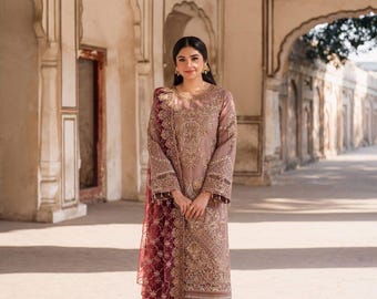Pakistani Salwar Kameez | Indian Wedding Dress | Indian Salwar Kameez for Women | Designer Inspired Salwar Suit | Custom Size