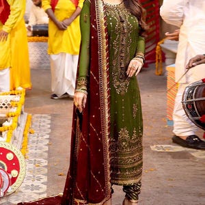 Pakistani Salwar Kameez | Indian Wedding Dress | Indian Salwar Kameez for Women | Designer Inspired Salwar Suit | Custom Size
