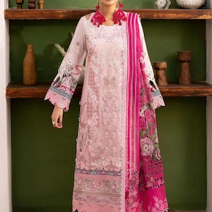 Pakistani Lawn Suits For Women | Indian Lawn Suit | Lawn Shalwar Kameez for Women | Ramsha Designer Lawn Suit | Custom Size