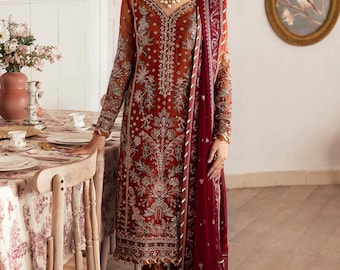 Pakistani Salwar Kameez | Indian Wedding Dress | Indian Salwar Kameez for Women | Gulaal Designer Salwar Suit | Custom Size