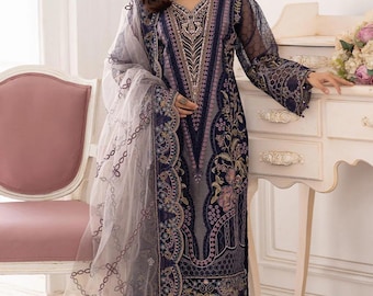 Pakistani Salwar Kameez | Indian Wedding Dress | Indian Salwar Kameez for Women | Ramsha Designer Salwar Suit | Custom Size