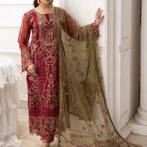 Pakistani Salwar Kameez | Indian Wedding Dress | Indian Salwar Kameez for Women | Ramsha Designer Salwar Suit | Custom Size