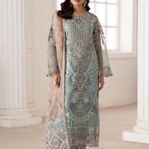 Pakistani Salwar Kameez | Indian Wedding Dress | Indian Salwar Kameez for Women | Ramsha Designer Salwar Suit | Custom Size