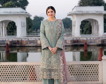 Pakistani Salwar Kameez | Indian Wedding Dress | Indian Salwar Kameez for Women | Designer Inspired Salwar Suit | Custom Size