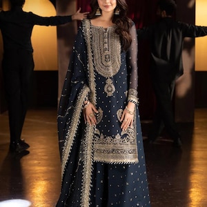 Pakistani Salwar Kameez | Indian Wedding Dress | Indian Salwar Kameez for Women | Asim Jofa Designer Salwar Suit | Custom Size
