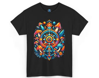 Graphic T-Shirt | Mandala | Mushrooms | Geometric | Tribal | Organic | Spiritual | Trippy | Psychedelic