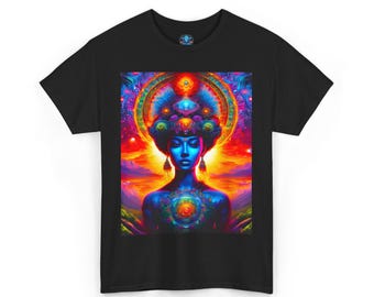 Goddess Art Print T-Shirt: Tribal Medicine Woman, Divine Feminine
