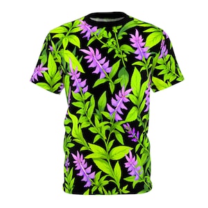 Camiseta con estampado integral / Hojas / Flores / Estampado / Naturaleza / Plantas