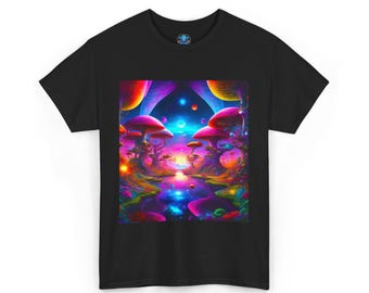 Fantasy Mushroom Planet Art Print T-Shirt