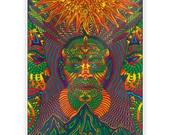 Mescalito Art Print: Visionary Psychedelic Shaman Illustration