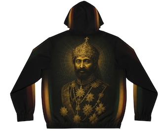Lion of Judah Full-Zip Hoodie | Rasta Reggae Art Print