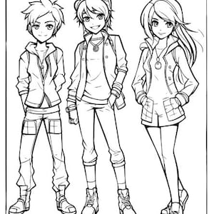 Anime Coloring Book – 25 Unique Pages | Digital Download