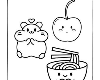 Kawaii Malbuch: Super süße Figuren, Stress Relief