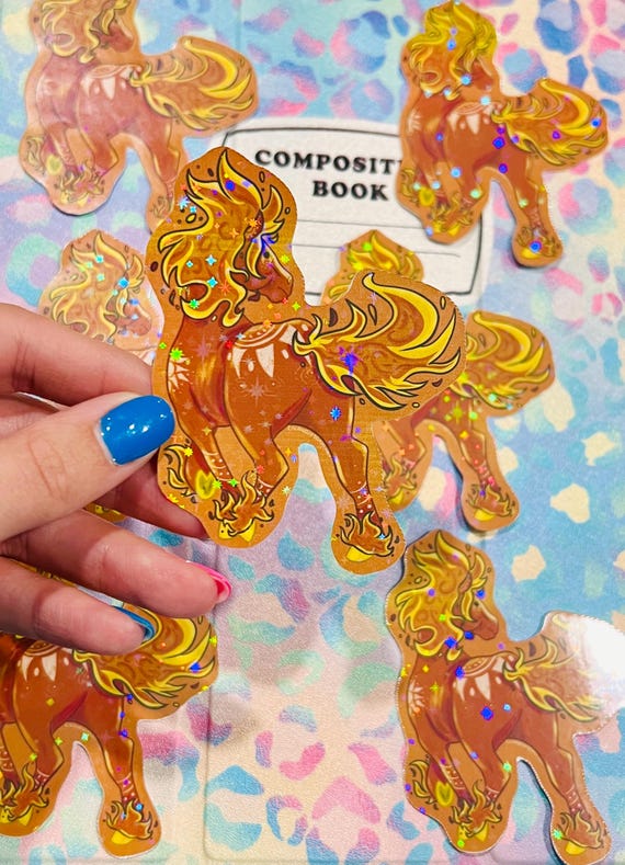 Fire Horse Holographic Sticker