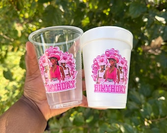 Personalized Water Resistant Cup Stickers: Party Event Decor