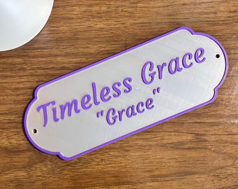 Custom Nameplate: 3D Printed Horse Barn Door Stable Sign Decor