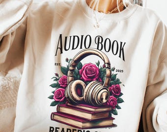 Audio Book Readers Club PNG | Funny Audiobook Lover Gift | Bookish PNG| Digital Download for Sublimation, t shirt or stickers