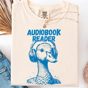 Audiobook Lover PNG| Audiobook Readers Club| Silly Goose Clipart| Audiobook Reader Sublimation Design| Bookish Digital Download for Bookworm