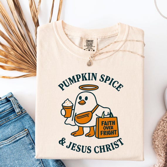 Spooky Goose PNG Bundle| Pumpkin Spice and Jesus Christ| Halloween Goose Sublimation| Ghost Goose PNG| Silly goose Halloween png bundle
