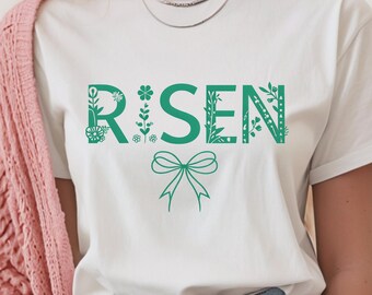 He is Risen Spring png| Matthew 28:6 |Easter sublimation| Faith-Based png| Floral Graphic design