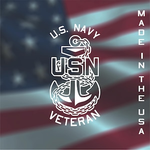 US Navy Chief Petty Officer Veteran Decal