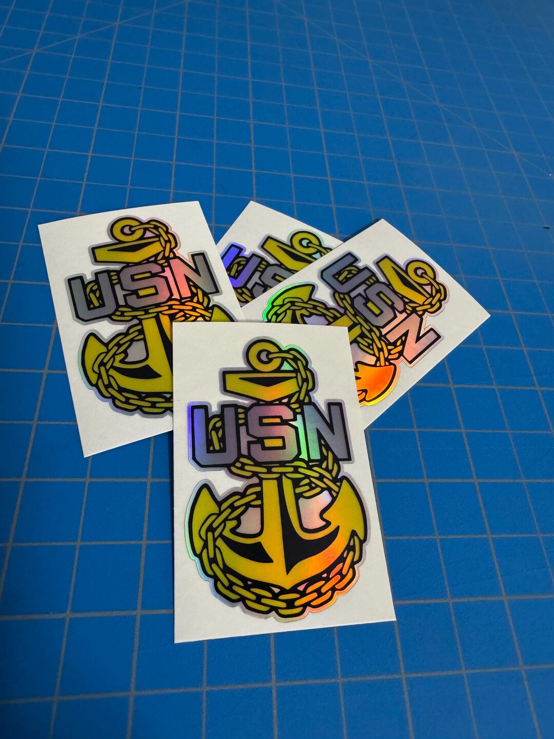 Navy Ops Sticker 2-pack Holographic US Navy Chief, Senior Chief, Master Chief Sticker ...