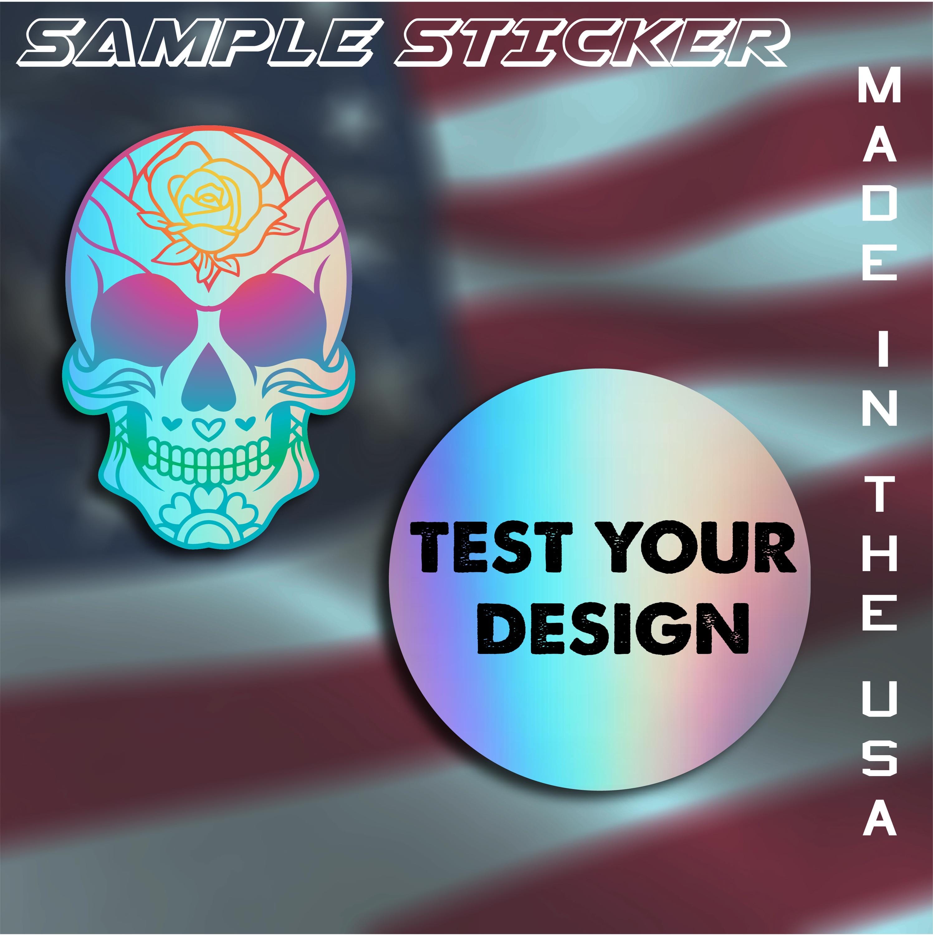 Custom Holographic Vinyl Sticker Sample Logo Stickers, Test your design