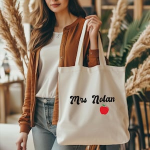 Custom Teacher Tote Bag, End Of Year Teacher Gift, Personalized Teacher Bag, Teacher Gift, Tote Bag, Teacher Appreciation, Teacher Gift