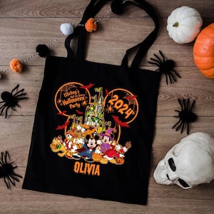 Personalized Mickey and Friends Tote Bag,Mickey's Not So Scary Halloween Party,Trick or Treat Bag,Halloween Disney Tote,Disneyworld Tote Bag