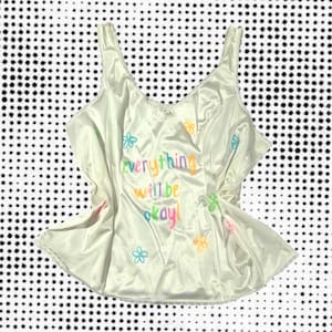 everything will be okay colorful handwritten camisole