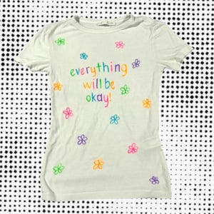 everything will be okay colorful handwritten tee