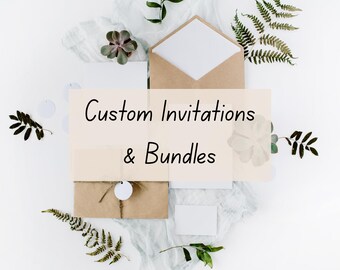 Benutzerdefinierte digitale Einladung oder Bündel | Personalisiertes Event-Briefpapier | Bearbeitbare Canva- oder PDF / JPG-Dateien