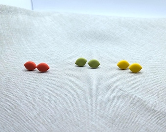 Citrus Fruit Stud Earrings Lemon | Stud Earrings | Polymer | Earring | Colorful | Jewelry | Minimalist | Allergy-friendly | Lightweight