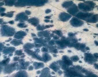 Blue dotted tie dyed bandana handkerchief