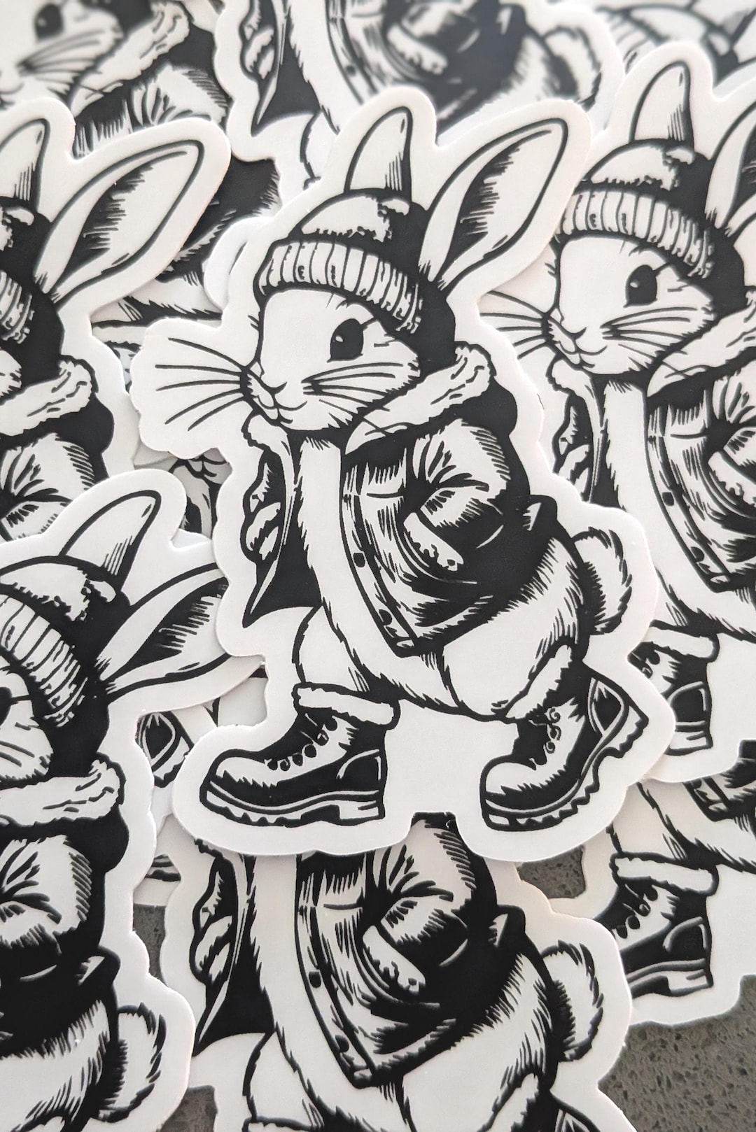 Cool Bunny Sticker • Rabbit Vinyl Decal • Awesome Bunny Vibes Sticker ...