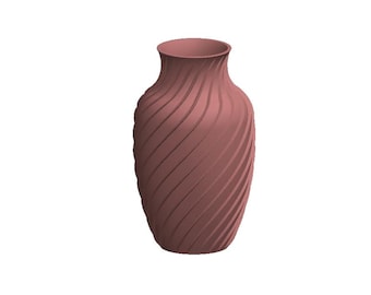 Helix Twist 3D Vase - STL File for 3D Printing | Modern Spiral Vase | 3D Vase STL File | Printable Vase Design