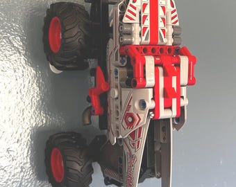 3D Printed LEGO Monster Jam Truck Wall Mount – No‑Drill Black PLA Display, Vertical Storage, 1–10 Pack